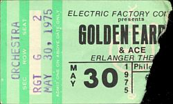 Golden Earring show ticket#RGT-G-2 May 30 1975 Erlanger Theatre - Philadelphia
